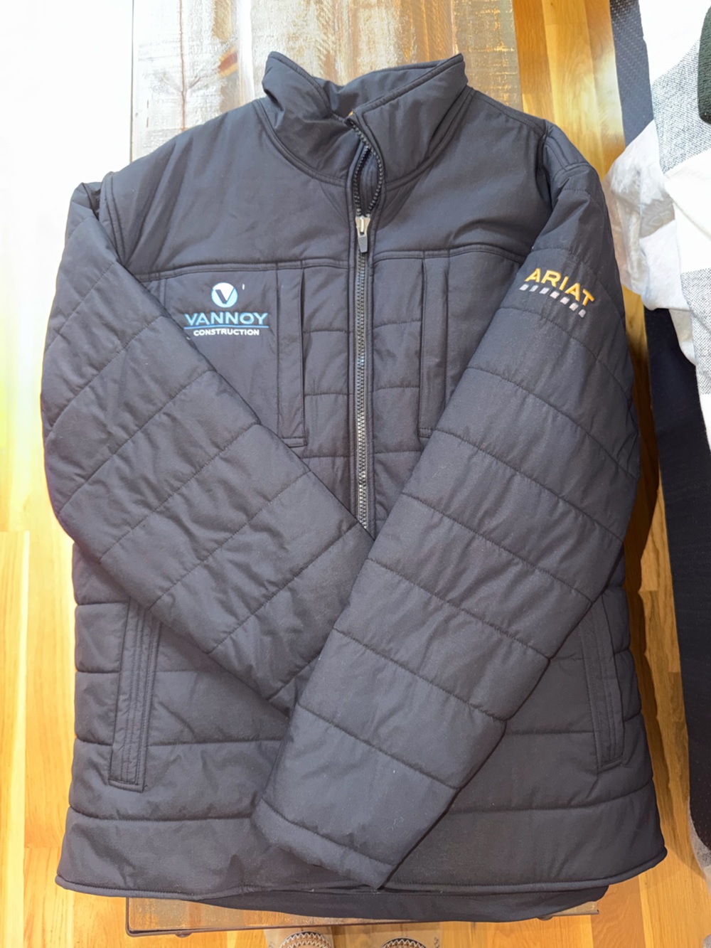 Ariat Black Quilted Puffer Jacket with Logo
